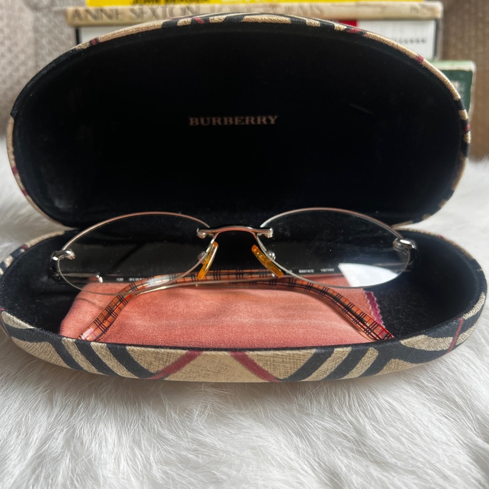 Vintage Burberry Rimless Glasses with Case